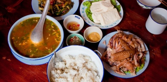 Typical lunch in Vietnam
